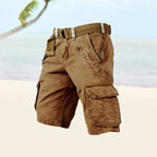 Men's Multi-Pocket Cotton Cargo Shorts