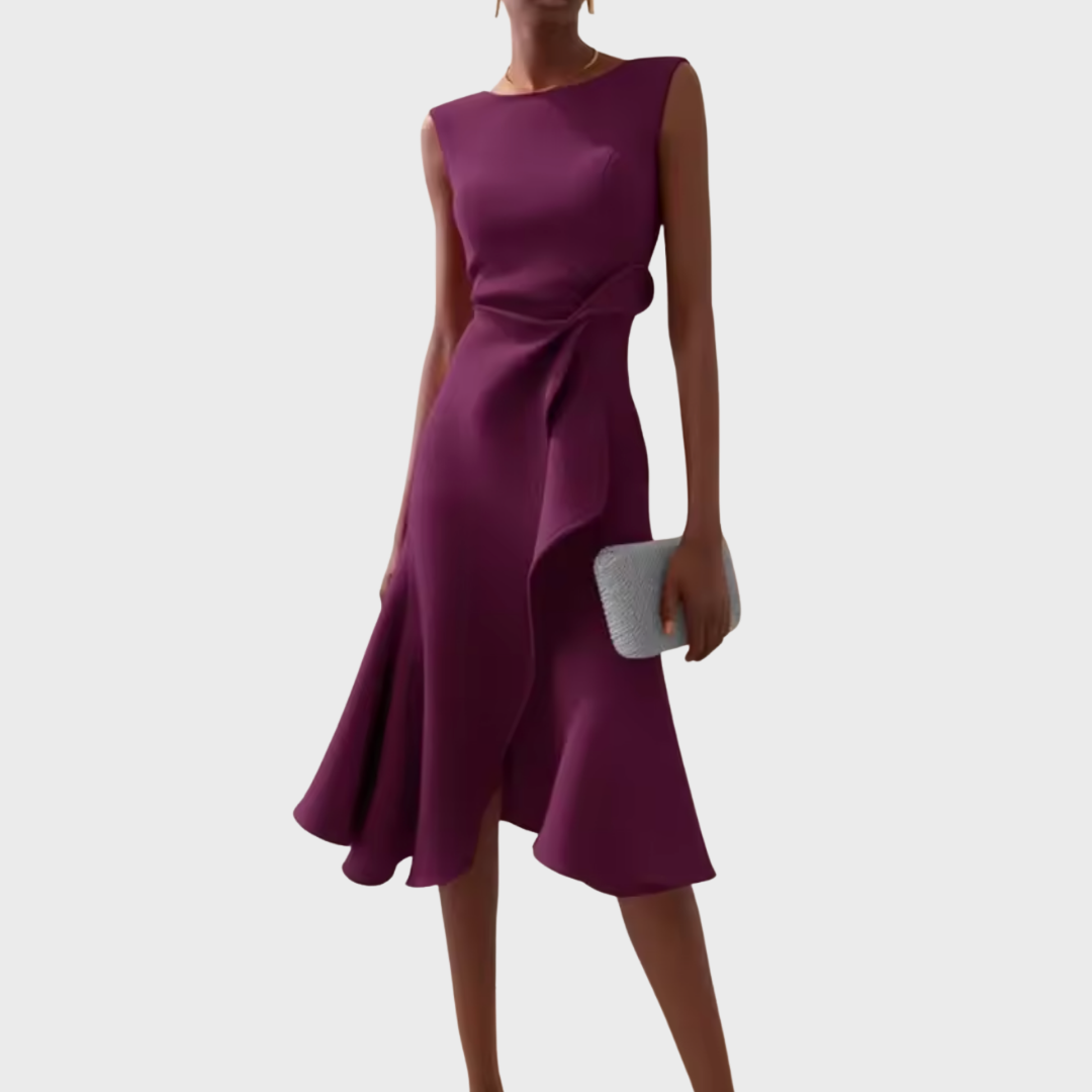 Women's Draped Midi Dress