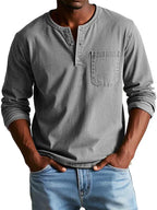 Long Sleeve Henley Shirt Regular Fit