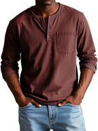 Long Sleeve Henley Shirt Regular Fit