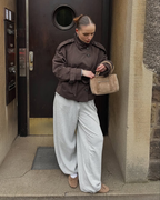 Cropped boxy trench coat