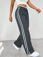 Wide-Leg Track Pants
