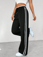 Wide-Leg Track Pants