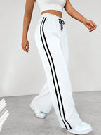 Wide-Leg Track Pants