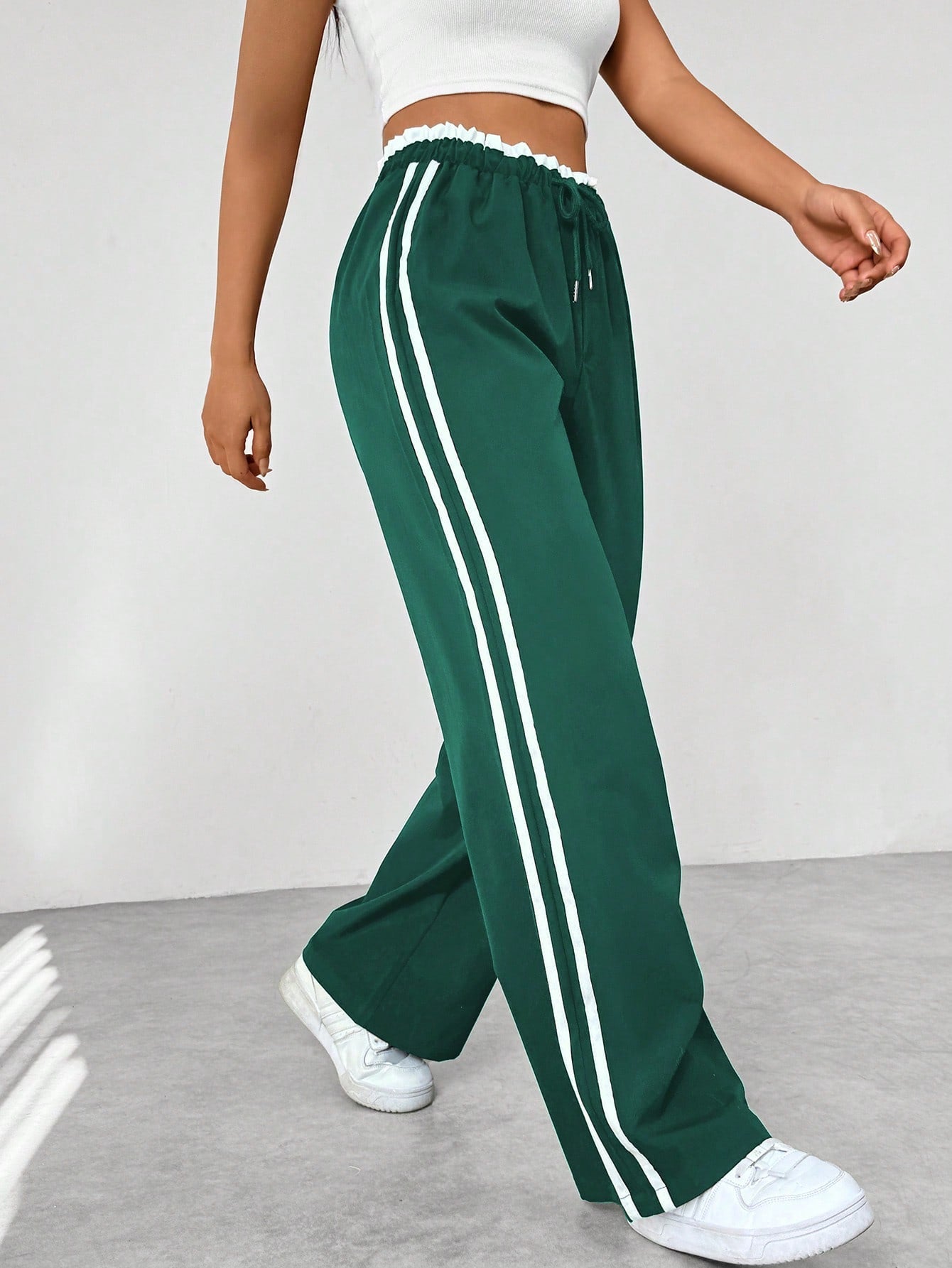 Wide-Leg Track Pants