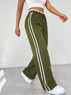 Wide-Leg Track Pants