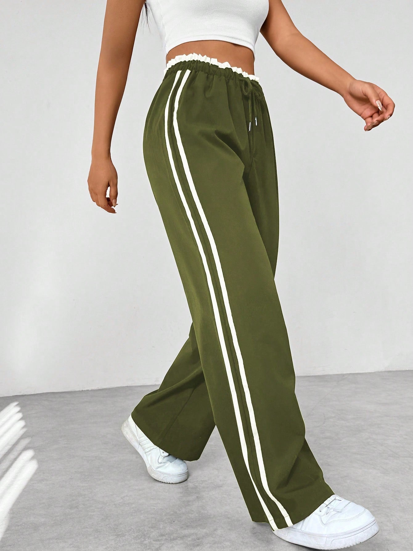 Wide-Leg Track Pants