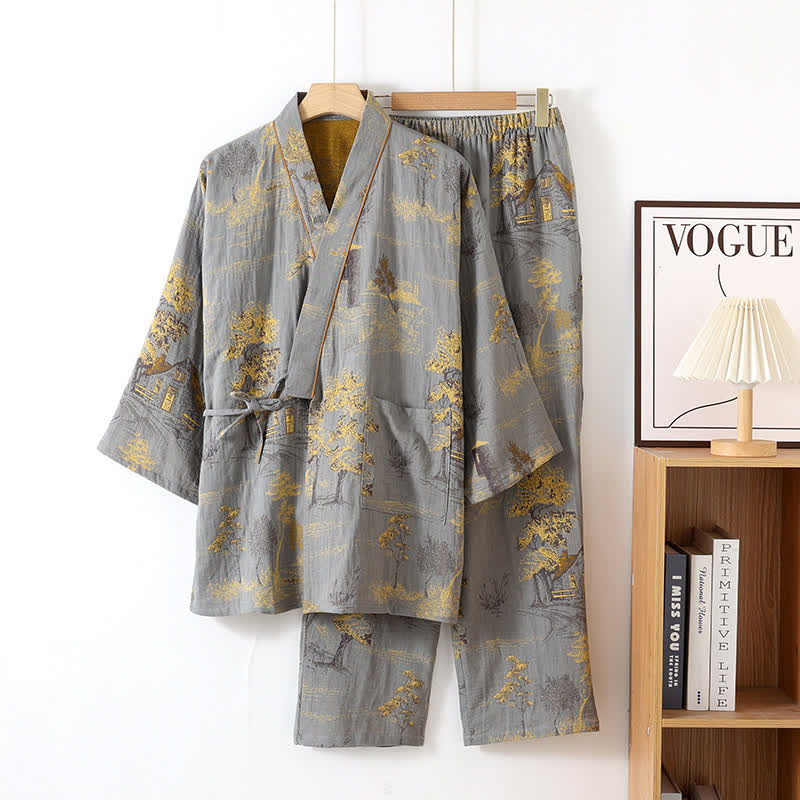 Pure Soft Cotton Kimono Sleepwear Set