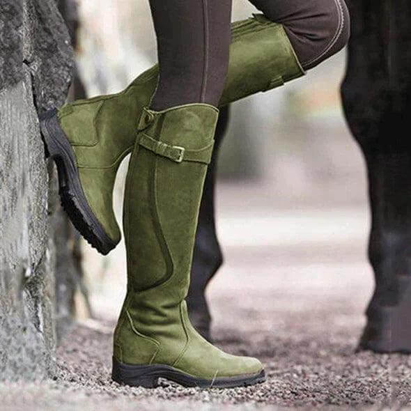 Women's Leather Knee-High Waterproof Boots