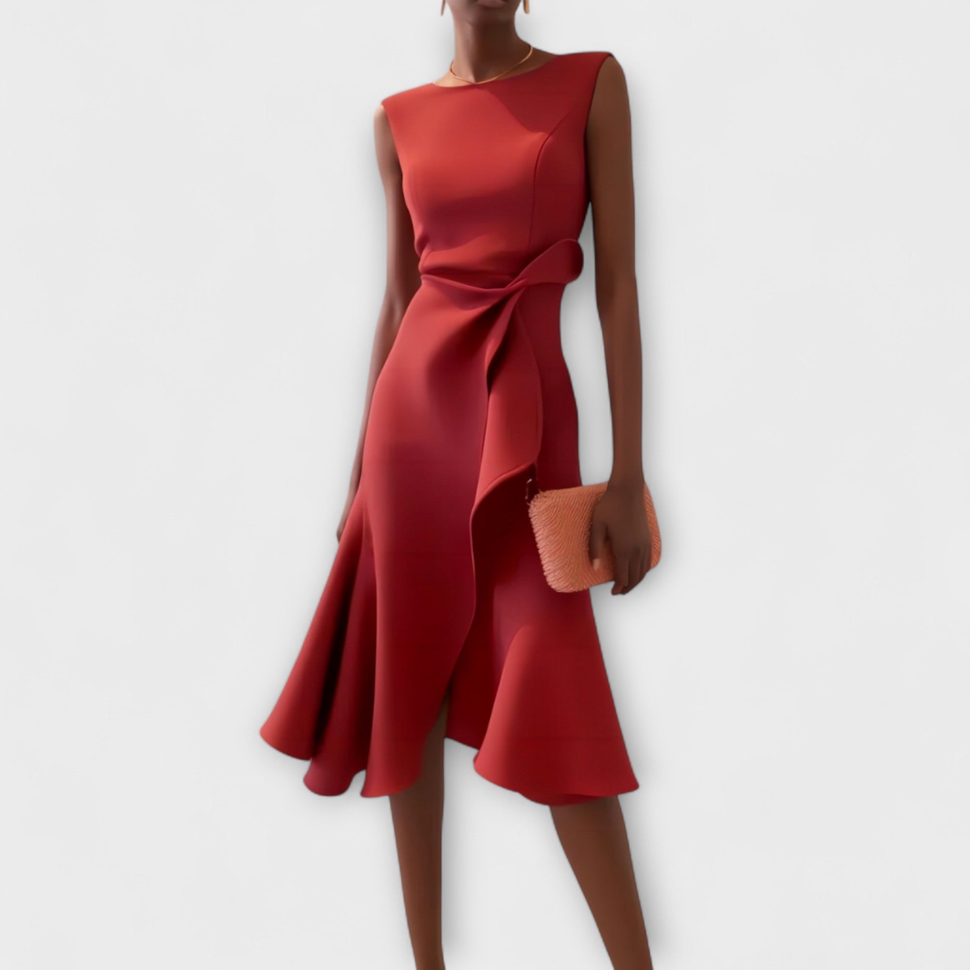 Women's Draped Midi Dress