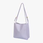 Vegan leather shoulder tote bag