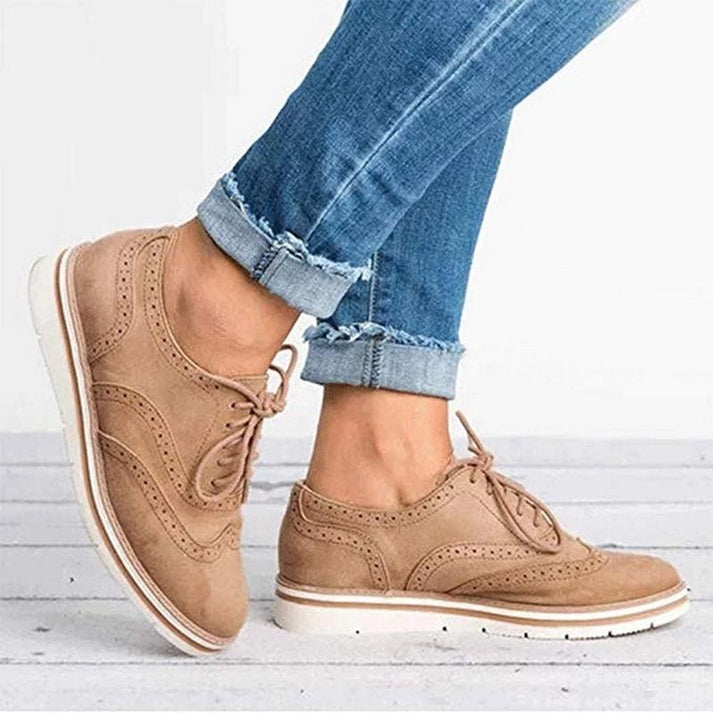 Women's Suede Brogue Oxford Sneaker