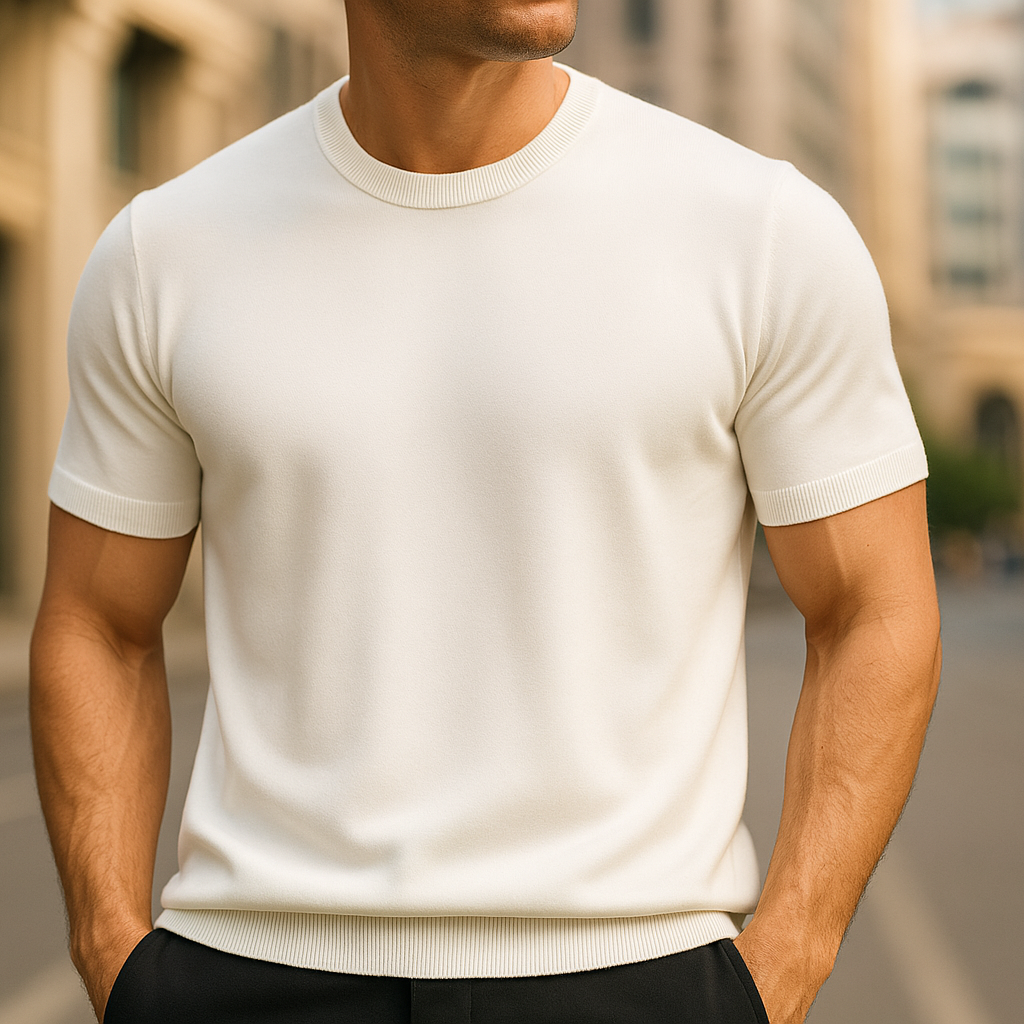 Merino Cashmere Crew Neck T-Shirt