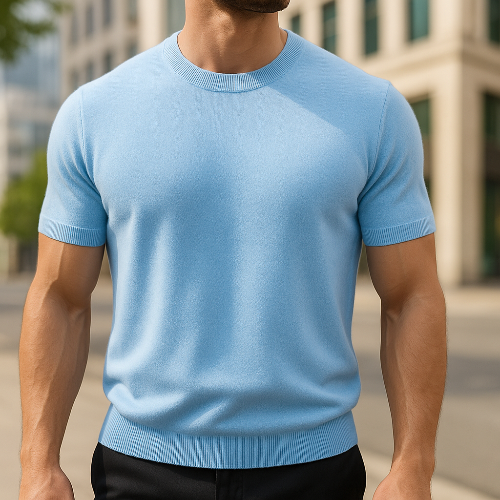 Merino Cashmere Crew Neck T-Shirt