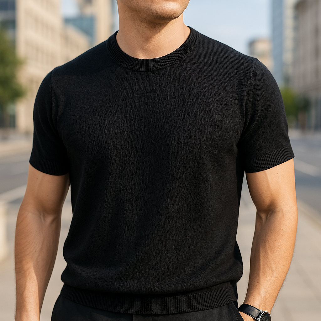 Merino Cashmere Crew Neck T-Shirt