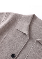 Cashmere Shirt Collar Cardigan