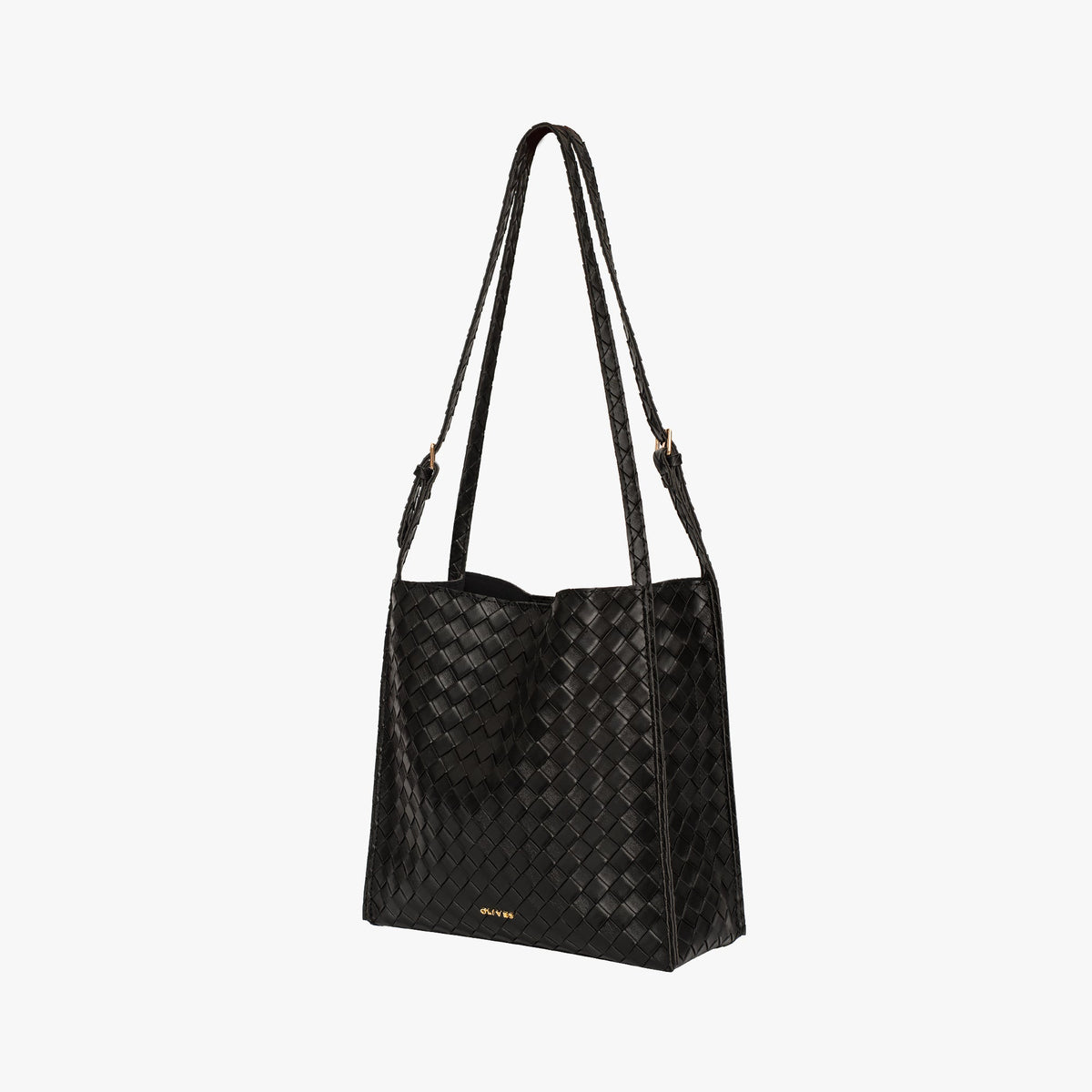 Vegan leather shoulder tote bag