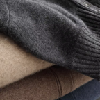 Cashmere cardigan sweater with ribbed cuffs