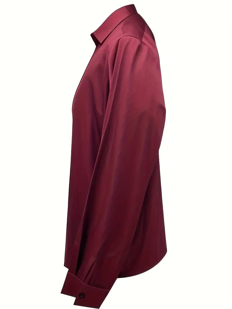 Draped neck long sleeve blouse