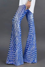 Sequin Flare Pants
