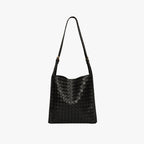 Vegan leather shoulder tote bag