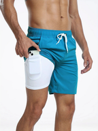 Men's Athletic Swim Shorts Quick Dry Built-In Liner