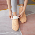 Women's Thermal Knit House Socks with Fluffy Cuff