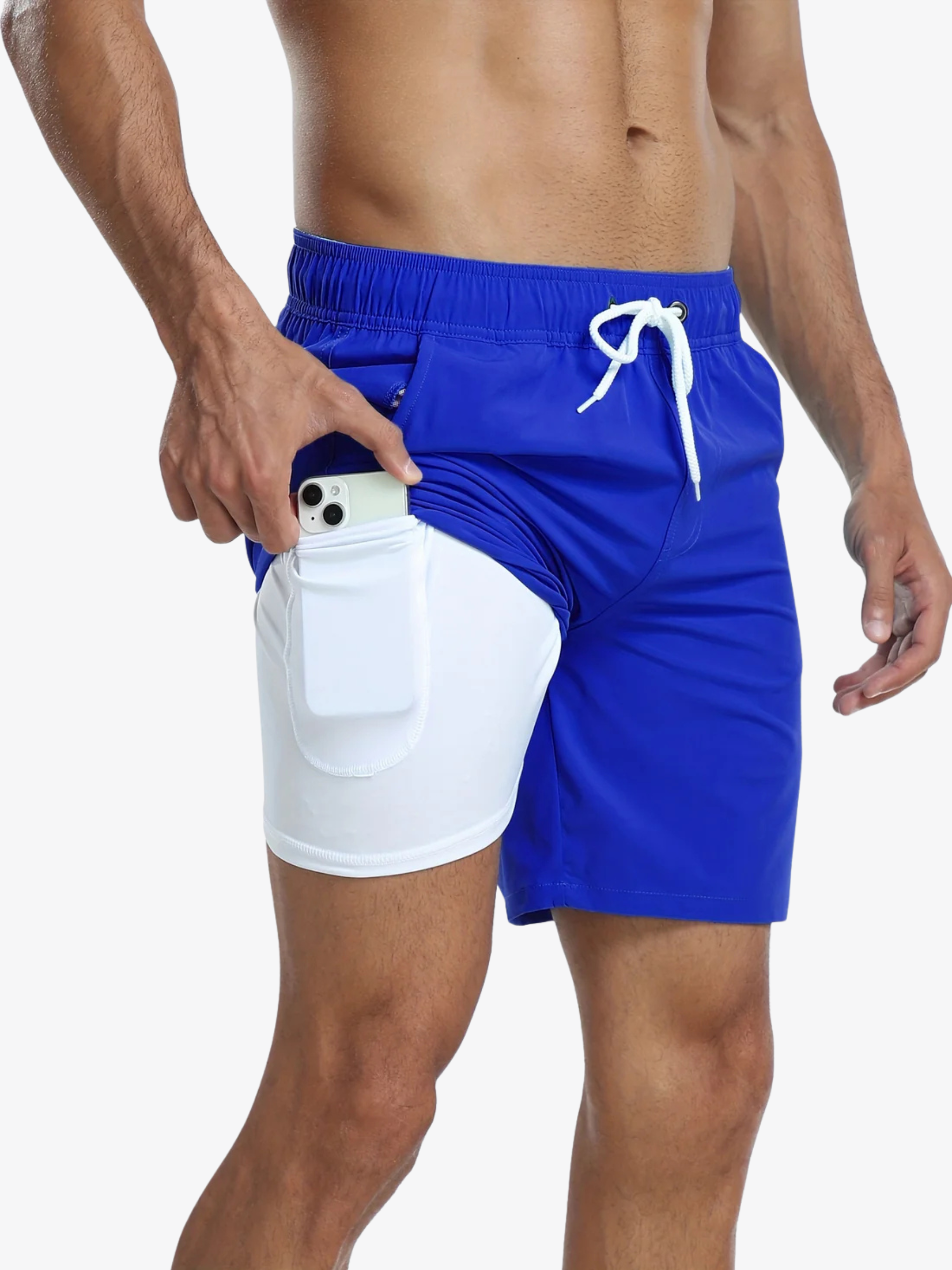 Men's Athletic Swim Shorts Quick Dry Built-In Liner