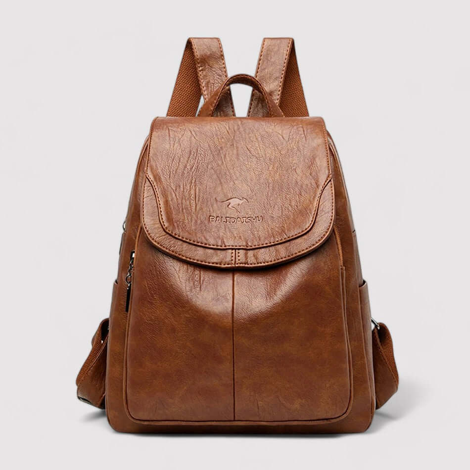 Women's Anti-Theft Leather Backpack
