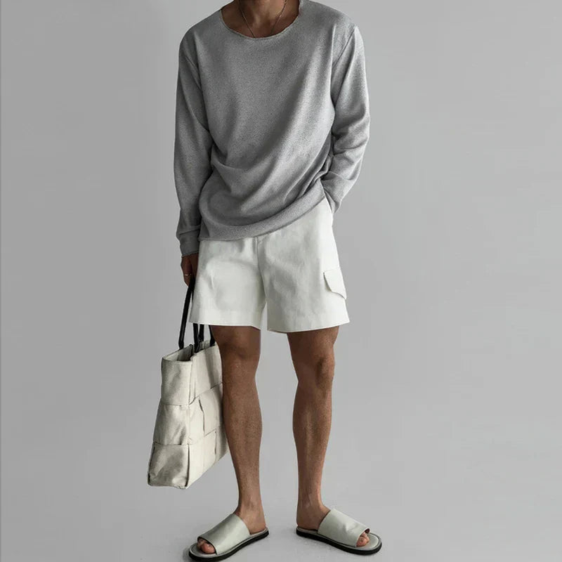 Breathable Knit Shirt Men Relaxed Fit