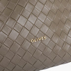 Vegan leather shoulder tote bag