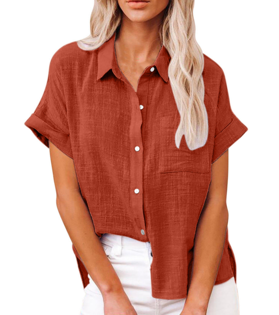 Breathable Cotton Shirt Loose Cut