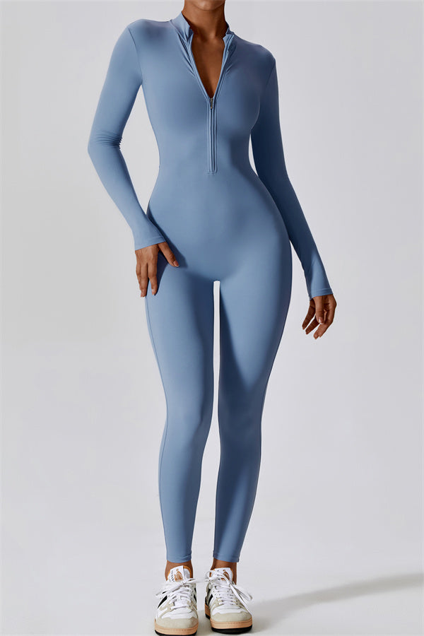 Seamless Half-Zip Jumpsuit
