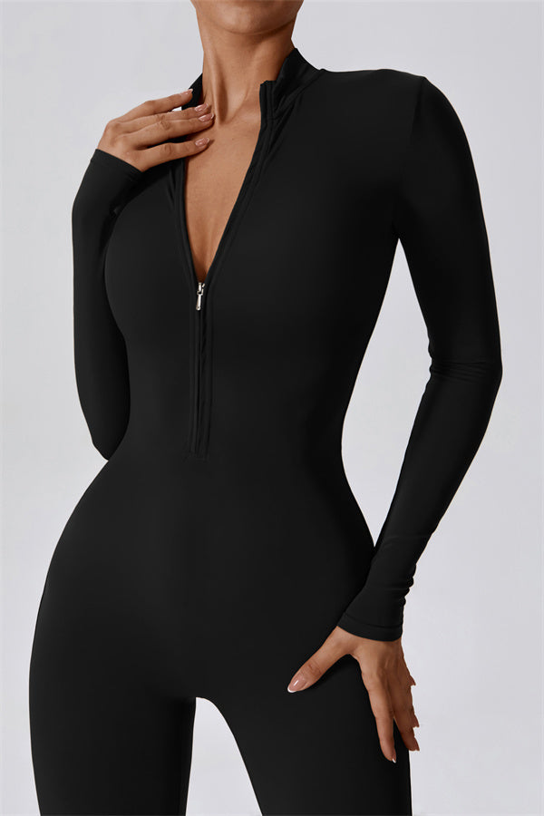 Seamless Half-Zip Jumpsuit
