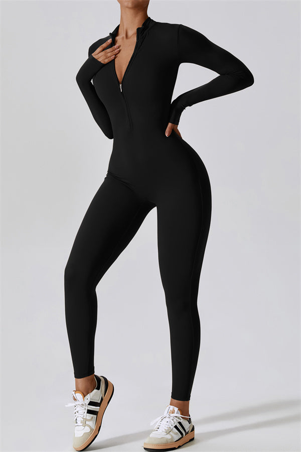 Seamless Half-Zip Jumpsuit