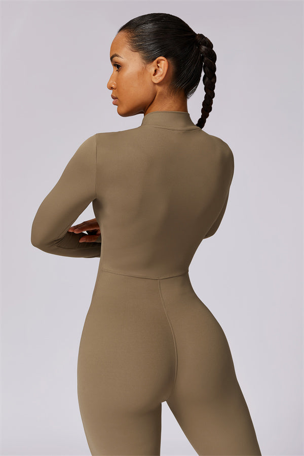 Seamless Half-Zip Jumpsuit