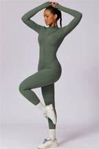 Seamless Half-Zip Jumpsuit