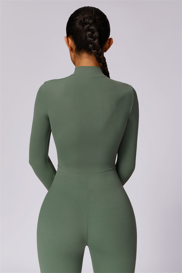 Seamless Half-Zip Jumpsuit