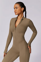 Seamless Half-Zip Jumpsuit