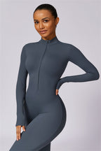 Seamless Half-Zip Jumpsuit