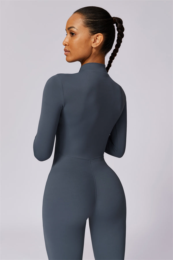 Seamless Half-Zip Jumpsuit