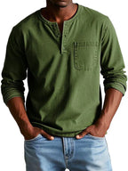 Long Sleeve Henley Shirt Regular Fit