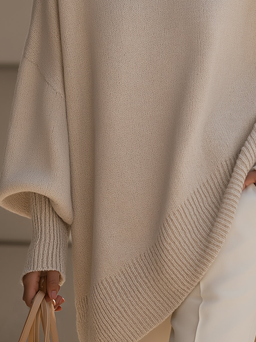 Oversized Batwing Knit Sweater