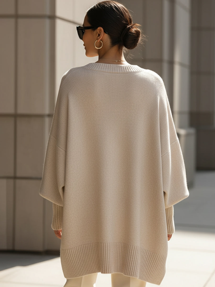 Oversized Batwing Knit Sweater