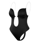 Backless body shaper for women featuring a deep V design, enhancing curves and providing seamless support for a sleek silhouette under any outfit. 0