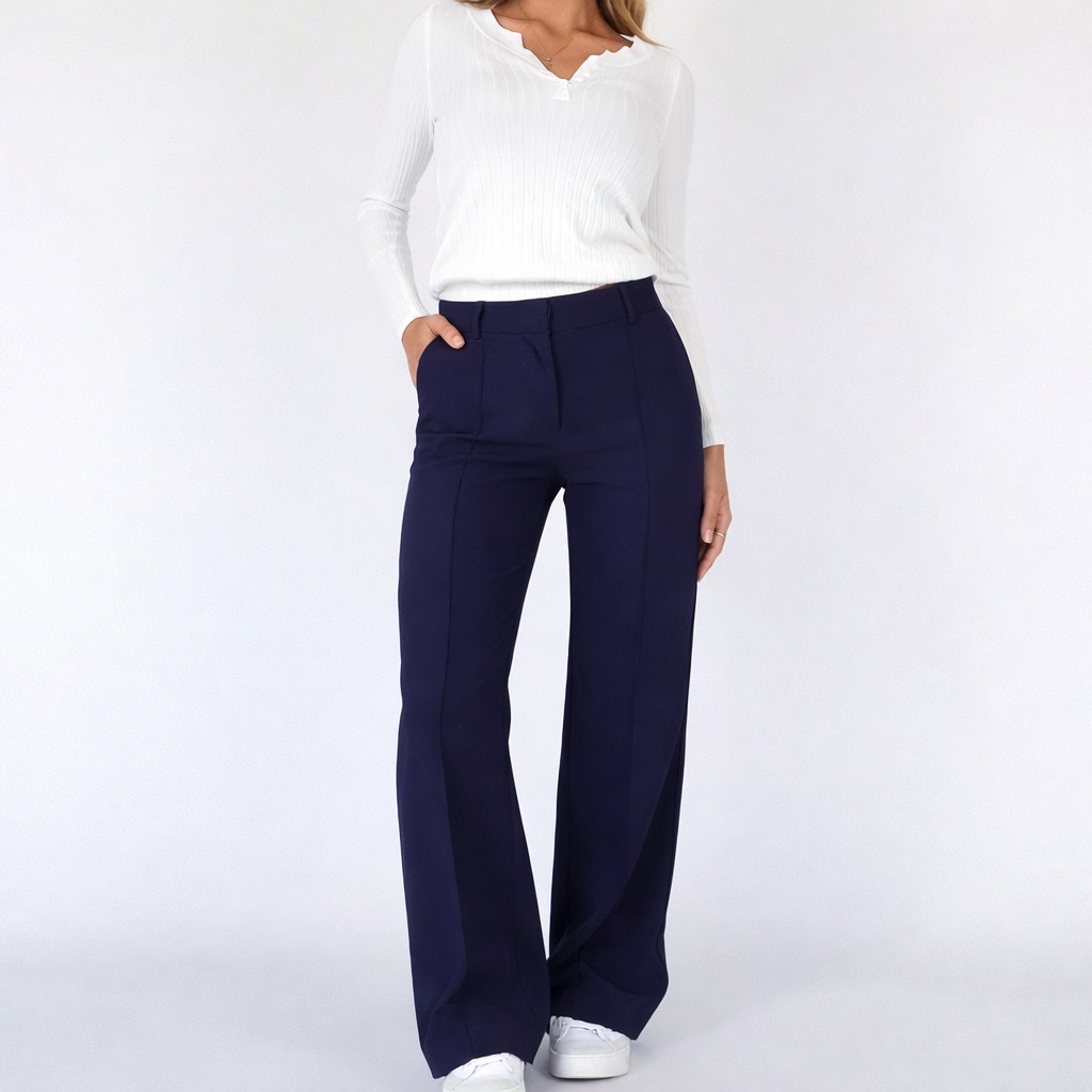 High-Waist Wide-Leg Pantalon