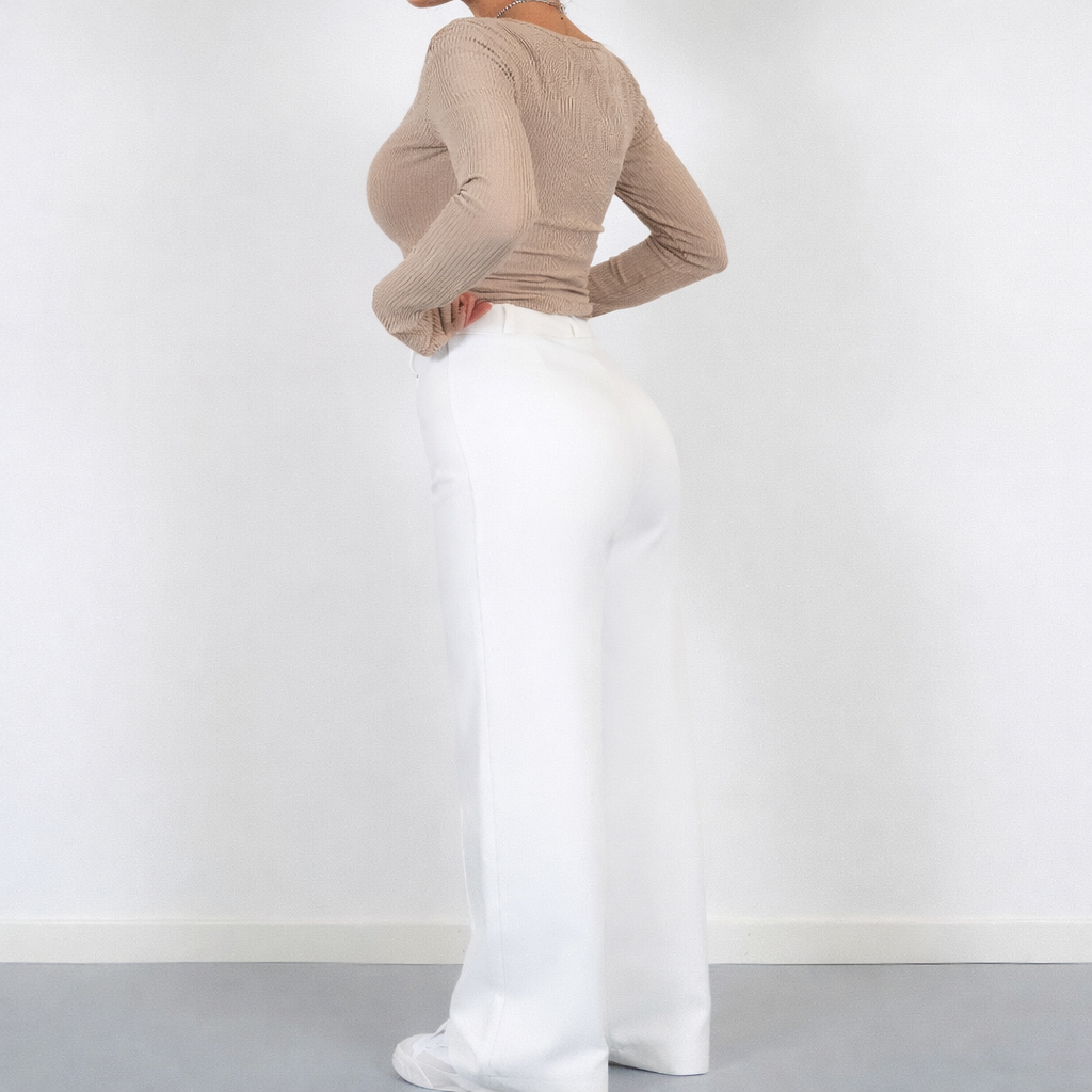 High-Waist Wide-Leg Pantalon