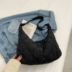 Women's chic quilted puffer shoulder bag