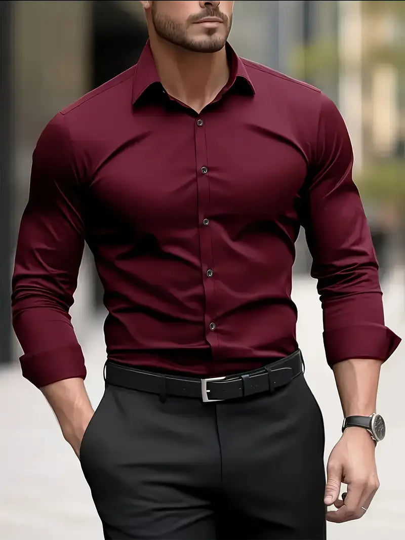 Slim Fit Wrinkle-Resistant Shirt