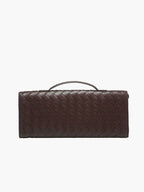 Woven Vegan Leather Bag with Knot Clasp